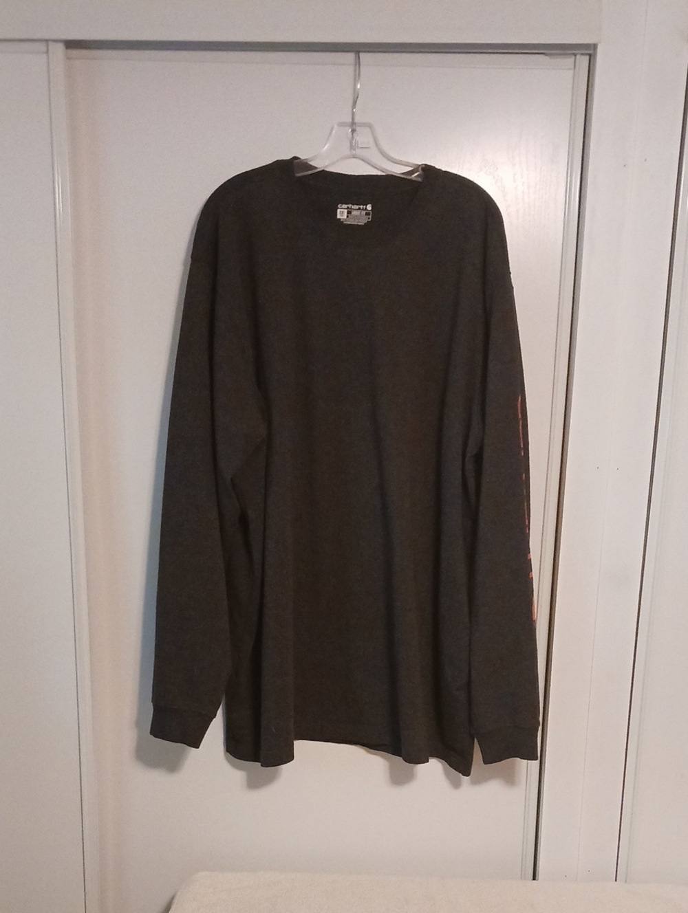 Carhartt Long-Sleeve Crewneck Tall Shirt - Charcoal 2XL K231